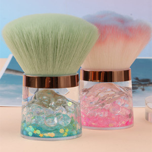 Pinceau de maquillage court pour fond de teint Mushroom Rose Head, pinceau pour maquillage liquide, outil de nettoyage des ongles pour salon de beauté - Product Image 1