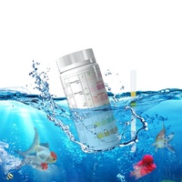 Forma de rectángulo de lujo seis y uno para dureza ácido de clorito residual alcalino y PH tira de papel de prueba de calidad del agua del acuario