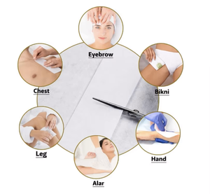 Dải sáp dùng một lần để tẩy lông thuận tiện không dệt giấy sáp làm rụng lông với giấy tẩy lông chức năng kem - Product Image 3