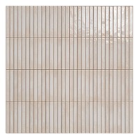 Azulejo de Porcelana Koto Pearl 35x35cm Precortado Antideslizante con Acabado Brillante y Bordes Irregulares para Paredes Interiores y Baños