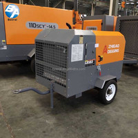 Compresseur d'air mobile diesel rotatif lubrifié refroidi par air 185 CFM