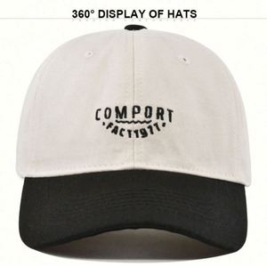 หมวกเบสบอลปีกโค้งสองสี ผ้าฝ้าย 100% ราคาประหยัด ไม่มีโครง ปักลายสไตล์ Dad Hat  แบบสปอร์ตและเป็นทางการ  สำหรับทุกเพศ - Product Image 4