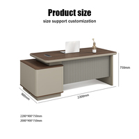 Bureau de direction de luxe moderne, design classique haut de gamme, unique, modulaire, réglable, avec tiroirs, organisateur de bureau pour PDG