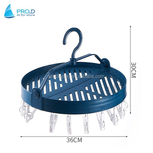 Nhựa Hộ Gia Đình Đa Chức Năng Móc Áo Với <span class=keywords><strong>Multi</strong></span>-Clip Quần Áo Trẻ Em Giá Vòng Gấp Quần Lót Vớ Giày Khô Giá - Product Image 3