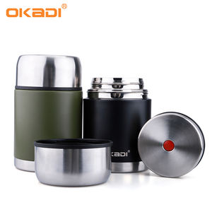 Termos Dinding Ganda Stainless Steel, Kotak Sup Termos Makanan Lurus Stainless Steel 500Ml - Product Image 3