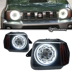Phares de voiture BBA pour <span class=keywords><strong>Suzuki</strong></span> <span class=keywords><strong>Jimny</strong></span>, lentille de projecteur, design 2007-2015, feux de jour DRL, feux de croisement et de route automatiques - Product Image 1