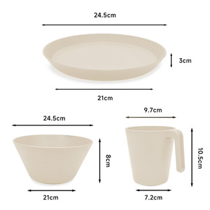 Ensemble de vaisselle design nordique, <span class=keywords><strong>bol</strong></span> en <span class=keywords><strong>plastique</strong></span>, assiette de <span class=keywords><strong>petit</strong></span>-<span class=keywords><strong>déjeuner</strong></span>, vaisselle de cuisine, ensemble d'assiettes, bols en <span class=keywords><strong>plastique</strong></span> pour le dîner - Product Image 6
