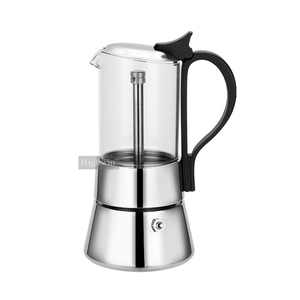 HIGHWIN Stove Espresso Moka Pot 4 tazas 6 tazas <span class=keywords><strong>Cafetera</strong></span> <span class=keywords><strong>italiana</strong></span> de vidrio borosilicato - Product Image 2