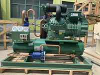 Unité de condensation 30 CV refroidie par eau, compresseur à piston semi-hermétique, équipement de réfrigération écologique pour entrepôt frigorifique