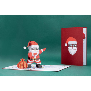 Chất lượng cao tùy chỉnh văn bản 3D Pop Up thẻ giáng sinh tin nhắn cá nhân cho trẻ em - Product Image 6