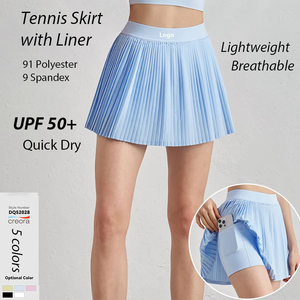 Nouvelle Jupe de Sport Plissée 2-en-1 UPF50+ Séchage Rapide pour Femme, Idéale Golf, Tennis, Padel, Pickleball, avec Poche – Collection Été 2026 - Product Image 1
