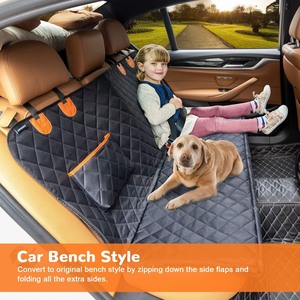 Vente en gros de housse de siège de voiture pour animaux de compagnie en matériau Oxford facile à nettoyer, résistante à la saleté et durable, bon prix final, housse de siège arrière - Product Image 4