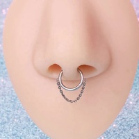 Zoor chaîne charnière Segment nez anneau Septum Clicker corps Piercing bijoux arrivée G23 titane nouveau sac Opp à la mode unisexe anneaux