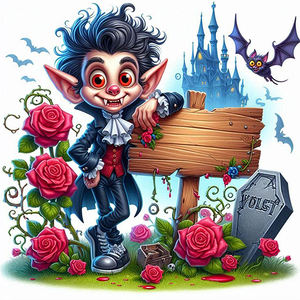 <span class=keywords><strong>Pintura</strong></span> <span class=keywords><strong>de</strong></span> Diamantes 5D DIY al por Mayor, Mosaico <span class=keywords><strong>de</strong></span> Diamantes <span class=keywords><strong>de</strong></span> Resina con Diseño <span class=keywords><strong>de</strong></span> <span class=keywords><strong>Vampiro</strong></span> <span class=keywords><strong>de</strong></span> Dibujos Animados, Tamaño Personalizable - Product Image 1