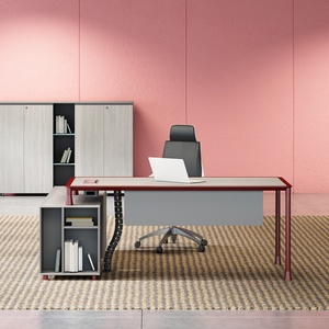 High Quality Luxury Modern CEO Office <b>Desk</b> Convertible Executive Furniture in <b>Solid</b> <b>Wood</b> - Product Image 1