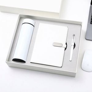 Set de Cuaderno de Cuero Premium con Bolígrafo de Acero Inoxidable y Llavero en Caja de Regalo de Lujo para Clientes Corporativos - Product Image 4