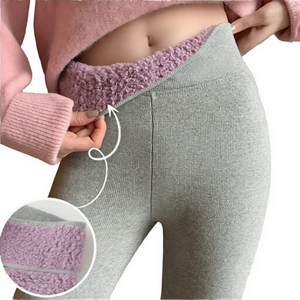 Women's Sport Yoga Warm Leggings High Waist Fleece Lined Thermal Pants Winter Casual Nylon Spandex Seamless - Product Image 2