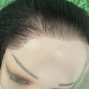 Parrucche corte in pizzo full hd con capelli umani con luce yaki e linea di capelli prepizzicati per realizzare una parrucca intrecciata per capelli - Product Image 5