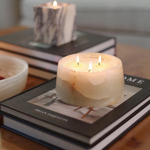 STONEKOCC Brûleur d'encens artisanal en marbre naturel français Caracata Violet Onyx Blanc, écologique et anti-odeur, pour la diffusion d'arômes - Product Image 2