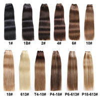 Extensions de cheveux russes Remy double drawn invisibles pour tissage Genius, cheveux humains européens de haute qualité