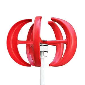 Aerogenerador de Eje Vertical Rojo de 3kw, 5kw, 1kw, 12v, 24v, 48v para Uso Doméstico - Product Image 6
