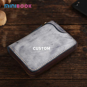 ย้อนยุคที่ทําด้วยมือหนังชายซิปแมตต์ขี้ผึ้งผักหนังกระจ่างสไตล์ญี่ปุ่นแขวนแหวน<span class=keywords><strong>กระเป๋า</strong></span>สตางค์สั้นผู้ชายความมั่งคั่งผ้า - Product Image 2