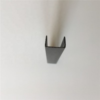 Diffuseur linéaire en plastique noir pour profilé LED en aluminium