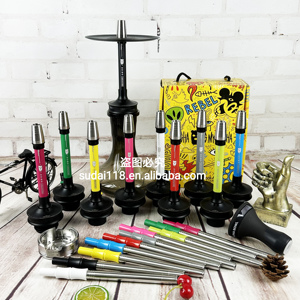 Nhà Máy Outlet Alpha Loạt Mini Misha Thép Không Gỉ Hookha Frosted Nga Thiết Kế Truyền Thống - Product Image 2