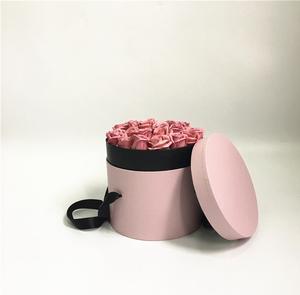 กล่องของขวัญสองชั้นแบบวงกลมเดี่ยวพร้อมกล่องของขวัญแบบถือกล่องของขวัญลายดอกไม้ - Product Image 4