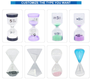 Sablier en verre aux couleurs personnalisées, minuteur rotatif portable <span class=keywords><strong>de</strong></span> 1/3/5/<span class=keywords><strong>10</strong></span>/15/30 <span class=keywords><strong>minutes</strong></span> pour la maison et le bureau - Product Image 4