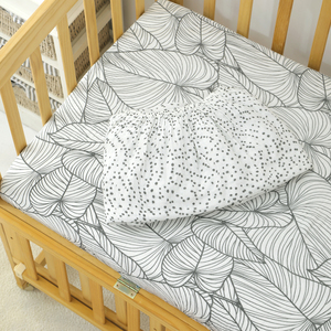 GOTS Áo Thi Đấu In Hình Muslin Vải Cotton Hữu Cơ Tùy Chỉnh Bộ Ga Trải Giường Cũi Cho Trẻ Em - Product Image 5