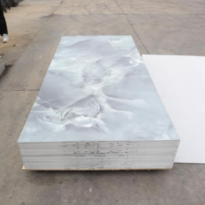 Direkt vom Hersteller: Hochglänzende UV-beschichtete Vergoldete Marmor-Farbige UV-Marmor-PVC-Wandpaneele für Inneneinrichtung - Product Image 3