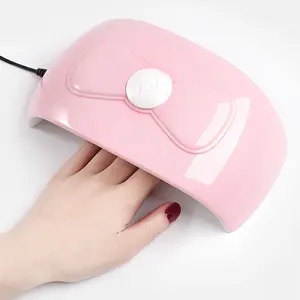 Roze Boog Nail Droger 54W Draagbare Usb-Kabel Thuisgebruik Nagellamp Voor Het Drogen Van Nagels Vernis Met 18 Stuks Kralen Uv Led Lamp