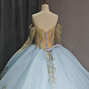 Jancember 6760 Classique Contraste Couleur Dentelle Tissu Quinceanera Sweet 16 Filles Robes - Product Image 6