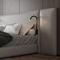 Neues California King Plattformbettgestell, gepolstertes Kingsize-Bett, modernes, getuftetes, weiches Bett für Apartments