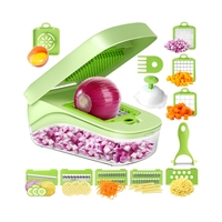 17 en 1 multifonctionnel hachoir à légumes cuisine manuel coupe-aliments trancheuse d'oignon fruits carotte légumes Dicer Cutter déchiqueteuses