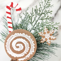 Weihnachts baums pray picks mit Plastik bonbon keks Weihnachts dekorationen künstliche Weihnachts pickel