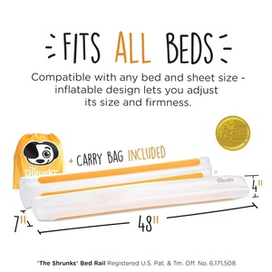 Barrière de lit portable pour bébé, pare-chocs gonflable, imperméable, anti-fuite, barrière de sécurité pour tout-petits, enfants, bébés, barrière de lit pour la maison et l'hôtel - Product Image 5