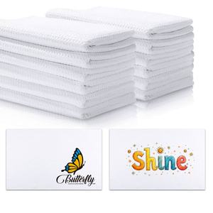 Toallas Blancas para Sublimación Novelsub, Toallas de Mano de Poliéster Personalizadas con Diseño de Waffle, Impresión a Doble Cara, 60 cm x 40 cm, Suaves y Amigables con la Piel - Product Image 2