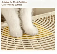 Tapis anti-éclaboussures pour litière de chat, double couche, contrôle de la litière, tapis de contrôle de la litière pour toilettes de chat