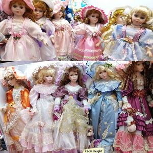 Wunderschöne Porzellanpuppen mit Porzellangesicht für Mädchen im Antik-Look, Gemischte Designs, Günstige Elegante Porzellanpuppen im Großhandel - Product Image 5