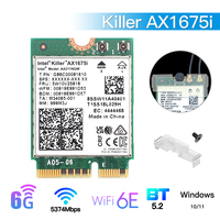 Tueur Wi-Fi 6E Carte AX1675i 160MHz 2.4G/5G/6Ghz Sans Fil Réseau Adaptateur AX211NGW CNVio2 M.2 Clé E 802.11ax BT 5.2 Win10