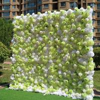 Groothandel Hoge Kwaliteit Roze Veer Bloemenwand 8*8 Voet Stoffen Achterwand Bloemenwand Achtergrond voor Bruiloftdecoratie