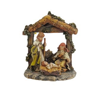 Mini Christmas Crib Nativity Jesus Decoration Home Decor Catholic Resin Craft Christmas <strong>Easter</strong> <strong>Ornament</strong> - Product Image 1