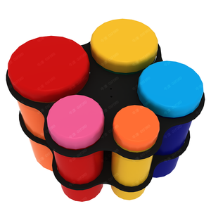 Instrument de musique à <span class=keywords><strong>percussion</strong></span> d'extérieur OXFORD - Tube sonore en forme de vague, équipement de terrain de jeu pour enfants, FRP et fer, 60x53xH29cm - Product Image 3