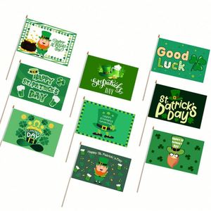 Promotional Customized <b>Mini</b> <b>Hand</b>-pulled Waving Flags Manufacturer 20*30cm with Digital Printing Logo Polyester Wood Flagpole - Product Image 4