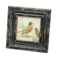 Venta al por mayor, Shabby Chic, juegos de cuadros de pared rústicos personalizados baratos, Mini marco de fotos de madera Funia negro hecho a mano antiguo