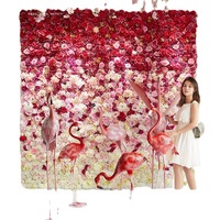 Simulierte Hochzeits-Blumenwand Pflanzenhintergrundwand Einkaufszentrum-Dekoration Seidenrosen Künstliche Blumenwand für Hochzeiten