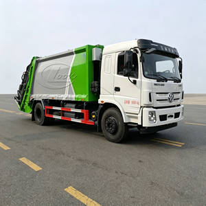 Camion compacteur de déchets à essieu unique Sanhuan Haolong 18CBM à chargement arrière, compression hydraulique, pour le transfert de déchets urbains - Product Image 1