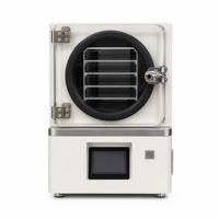 Mini huishoudelijke vriesdroger 0.2 ㎡   2kg/batch tafelmodel roestvrijstalen 1400W voedsel-lyofilisator voor fruit, snacks, thuiskeuken, snoep